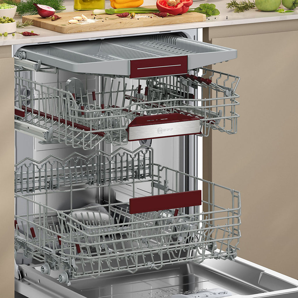 NEFF N70 S187ZCX03G Integrated Full size Dishwasher - White
