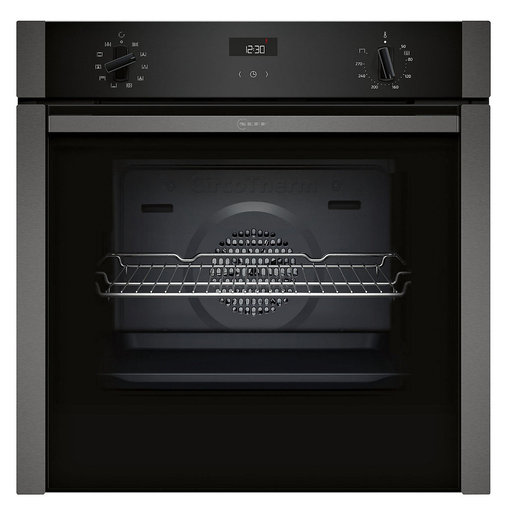 NEFF Slide&Hide B3ACE4AG3B Built-in Single electric multifunction Oven - Black