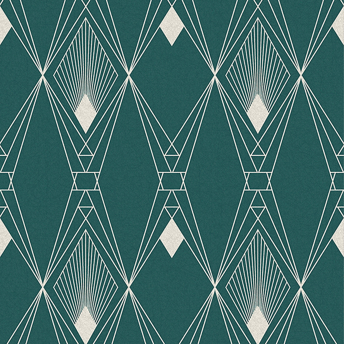 Next Deco geometric Teal Metallic effect Smooth Wallpaper Sample
