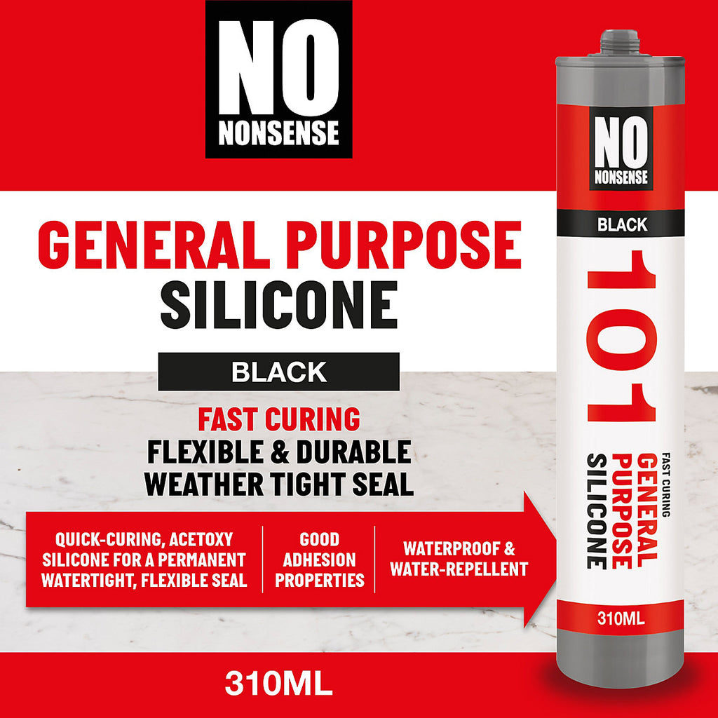 No Nonsense Black Silicone-based General-purpose Sealant, 310ml