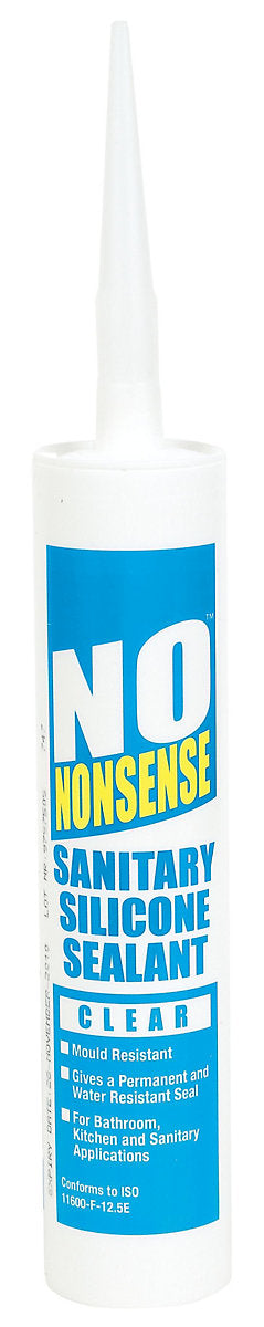 No Nonsense Clear Silicone-based Sanitary sealant, 310ml
