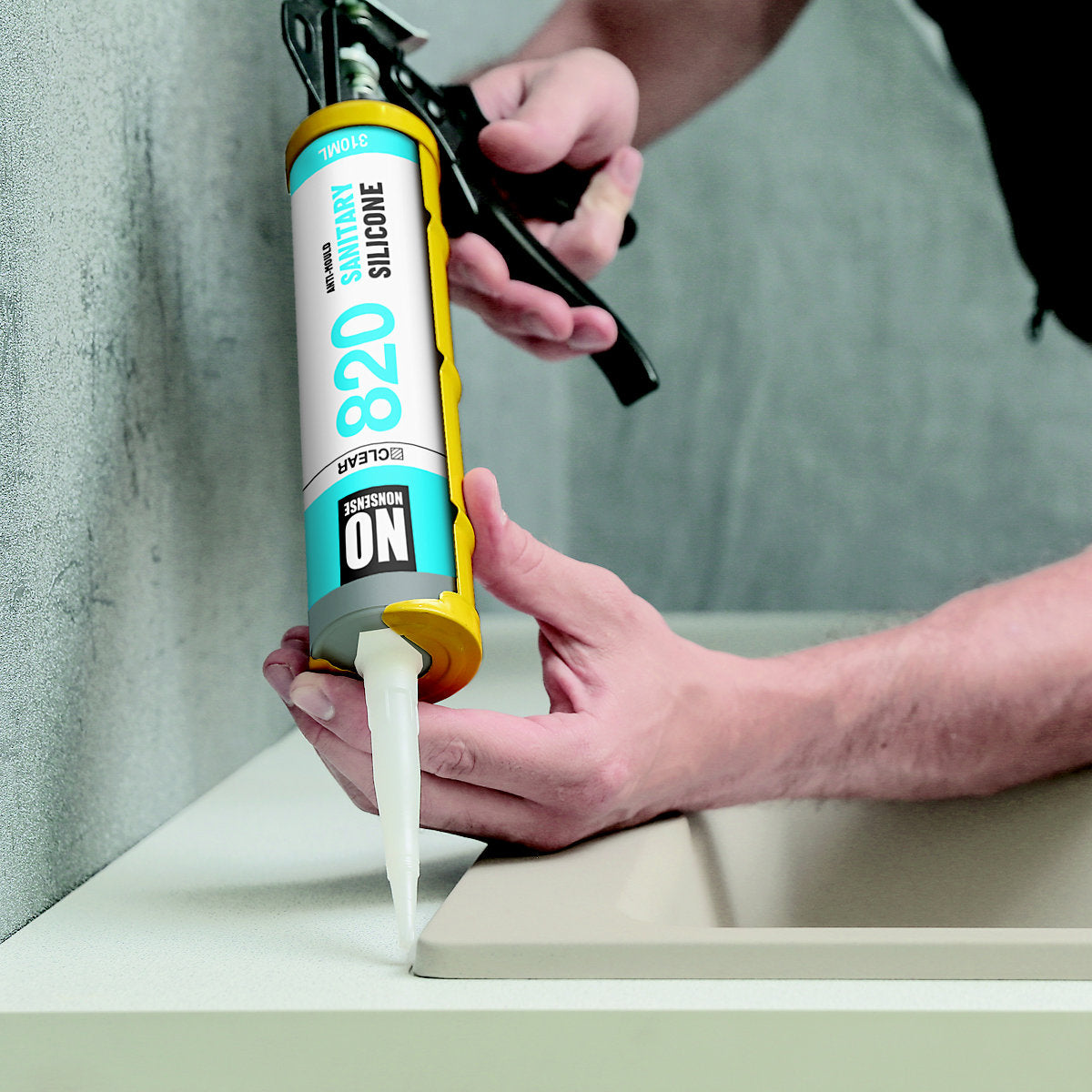 No Nonsense Clear Silicone-based Sanitary sealant, 310ml