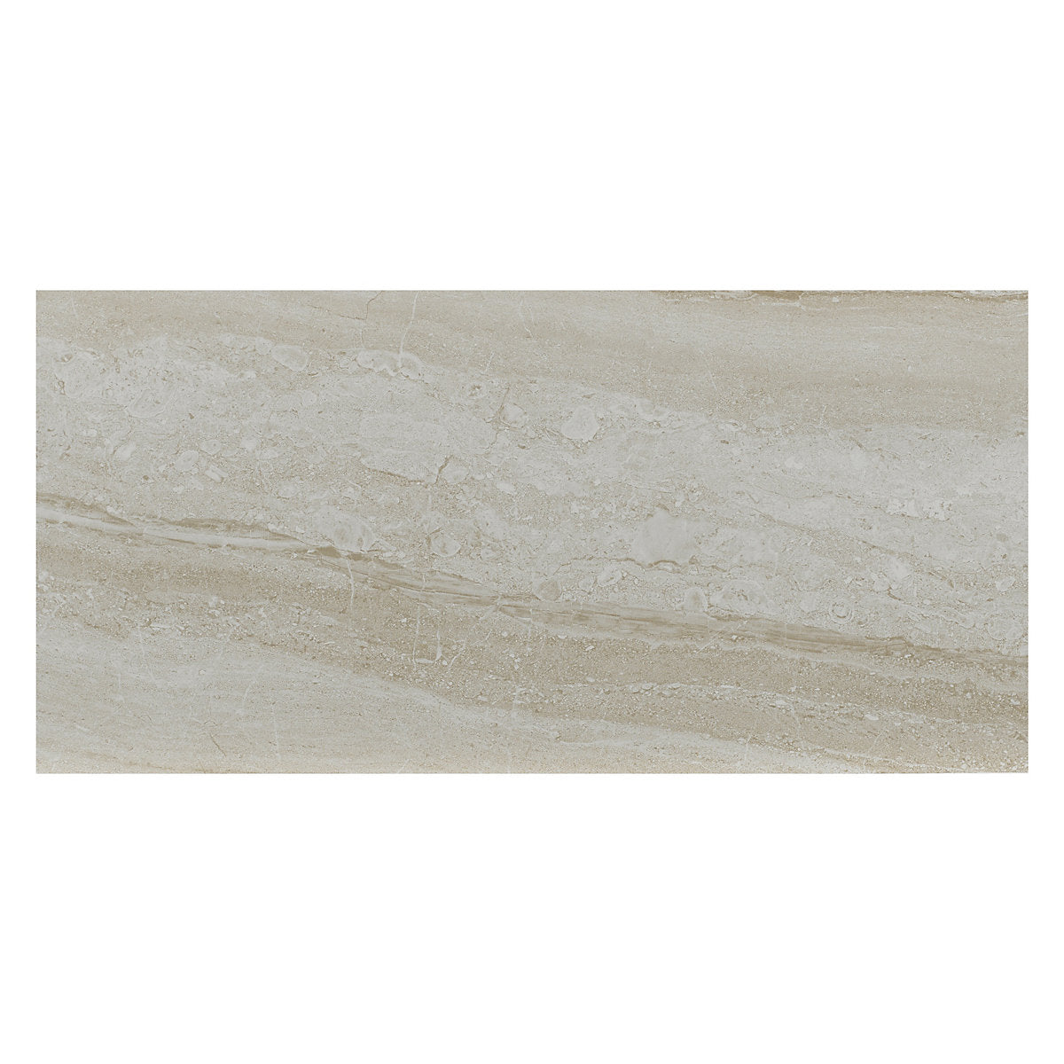 Olivia Beige Matt Stone effect Ceramic Indoor Wall tile, Pack of 8, (L)600mm (W)300mm