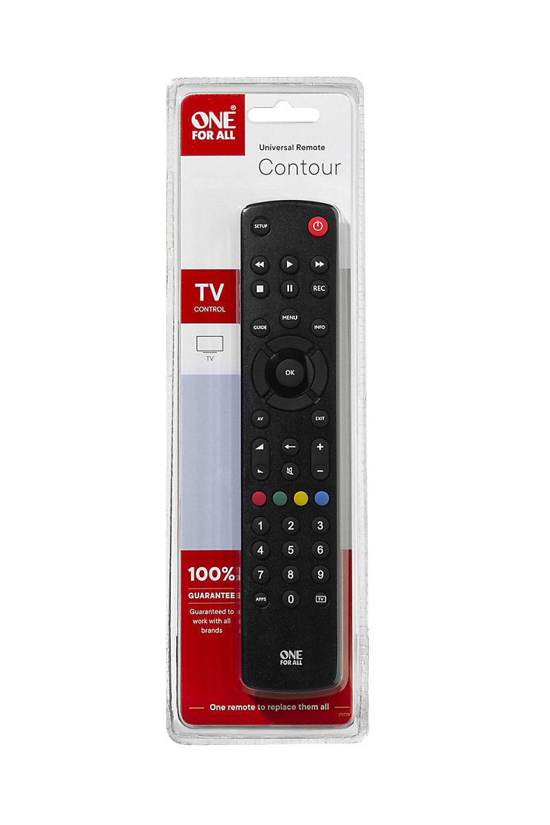 One For All Contour Remote control with Batteries not included