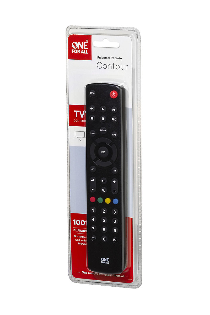 One For All Contour Remote control with Batteries not included