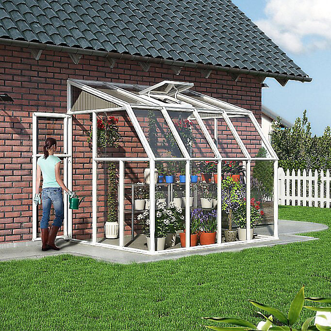 Palram - Canopia 8x6 ft Barn Plastic Sun room & 1 window