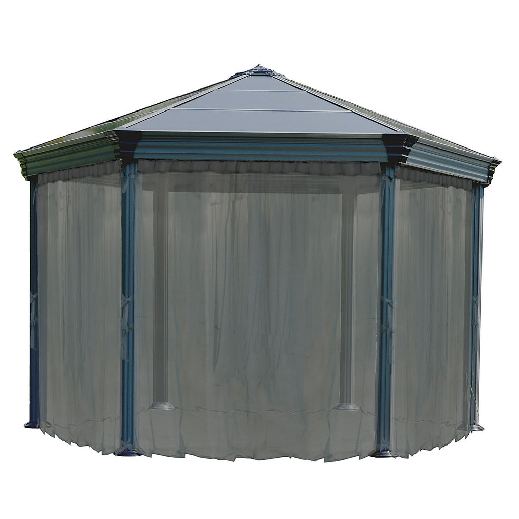 Palram - Canopia Grey Gazebo netting, Pack of 6 (L)2.17m (W)2.32m for Roma & Monaco