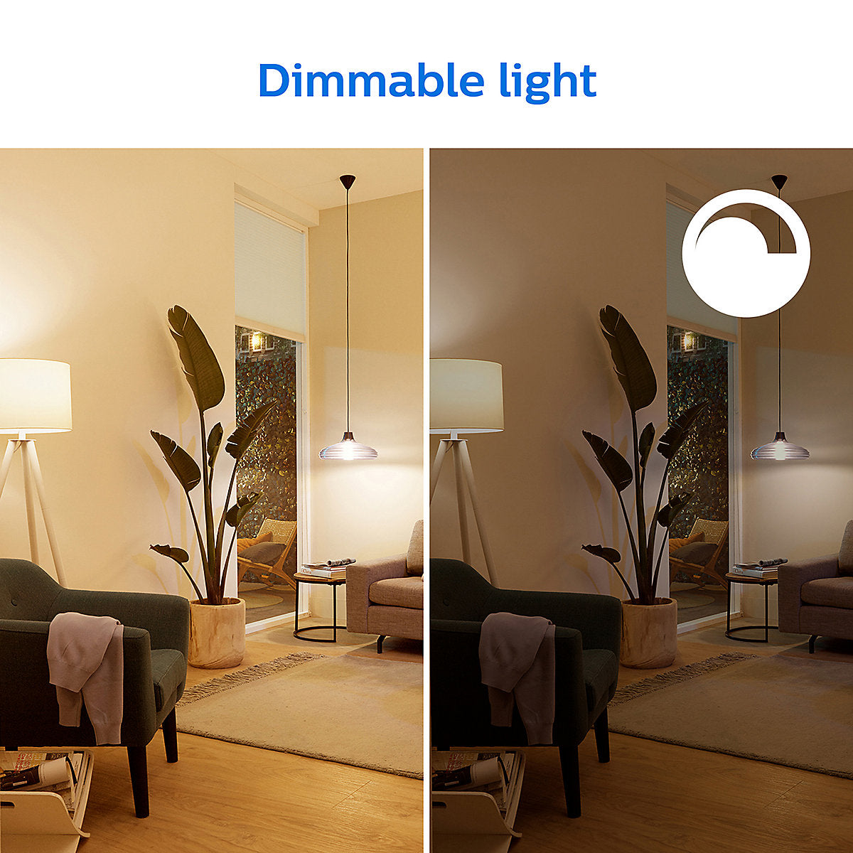 Philips B22 LED RGB & tunable white A60 Dimmable Smart bulb Pack of 2