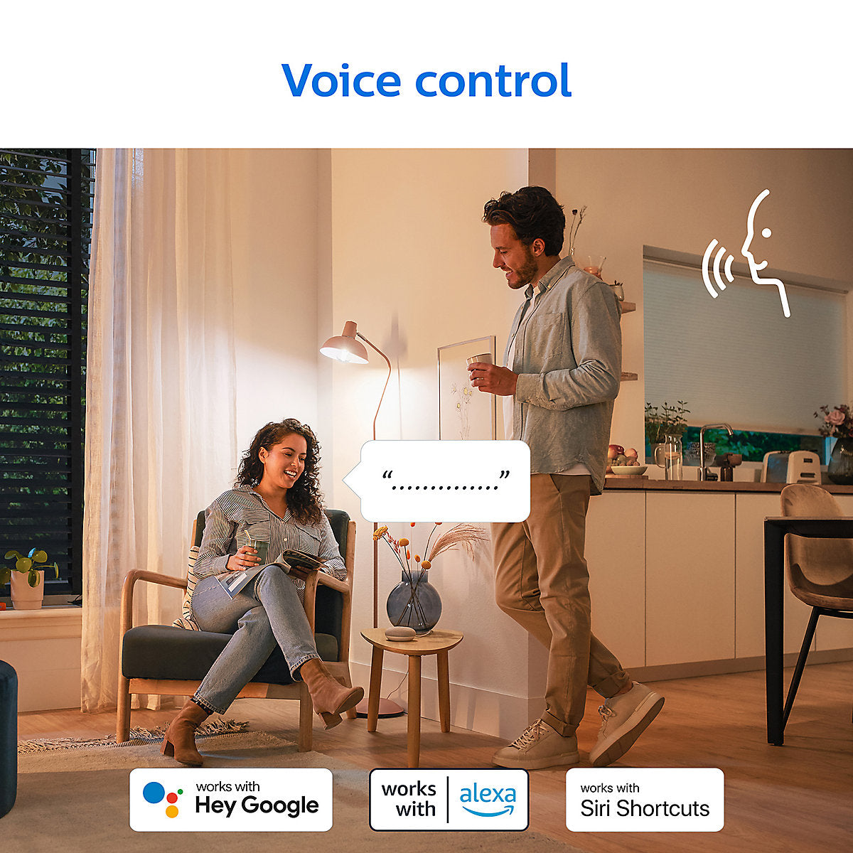 Philips B22 LED RGB & tunable white A60 Dimmable Smart bulb Pack of 2