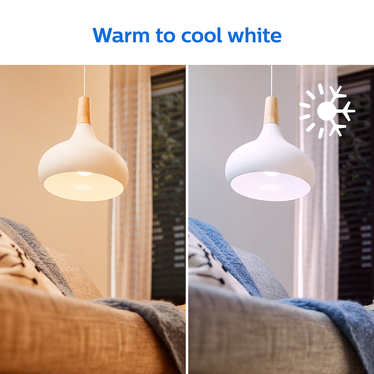 Philips B22 LED RGB & tunable white A60 Dimmable Smart bulb Pack of 2