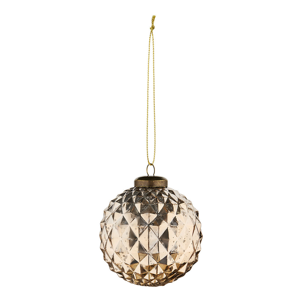 Plastic Mercury dot Round Hanging decoration (D) 80mm - Champagne