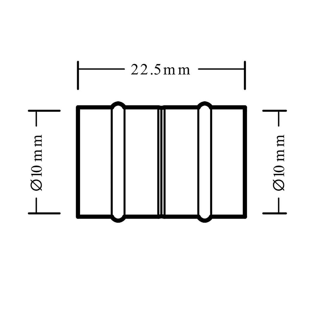 Plumbsure Solder ring Copper Coupler, (D)10mm x , Pack of 2