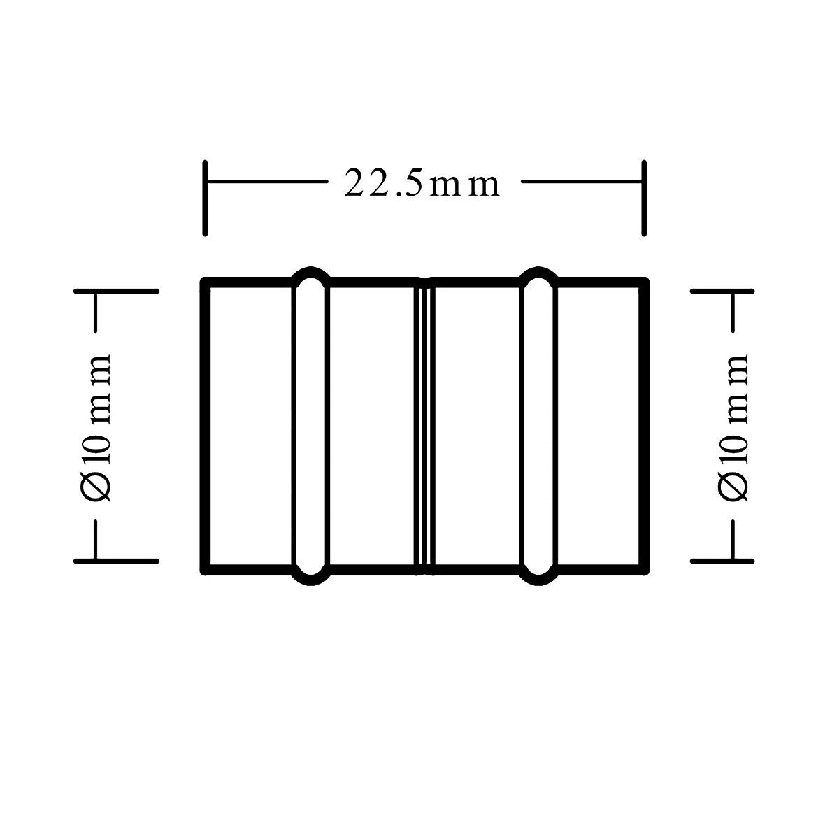 Plumbsure Solder ring Copper Coupler, (D)10mm x , Pack of 2
