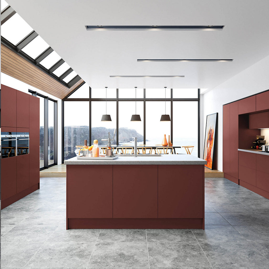 Premium Kitchens Ethos Matt red Standard RH Base end panel (H)720mm (W)570mm