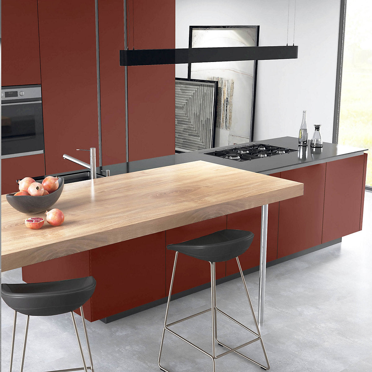 Premium Kitchens Ethos Matt red Standard RH Base end panel (H)720mm (W)570mm