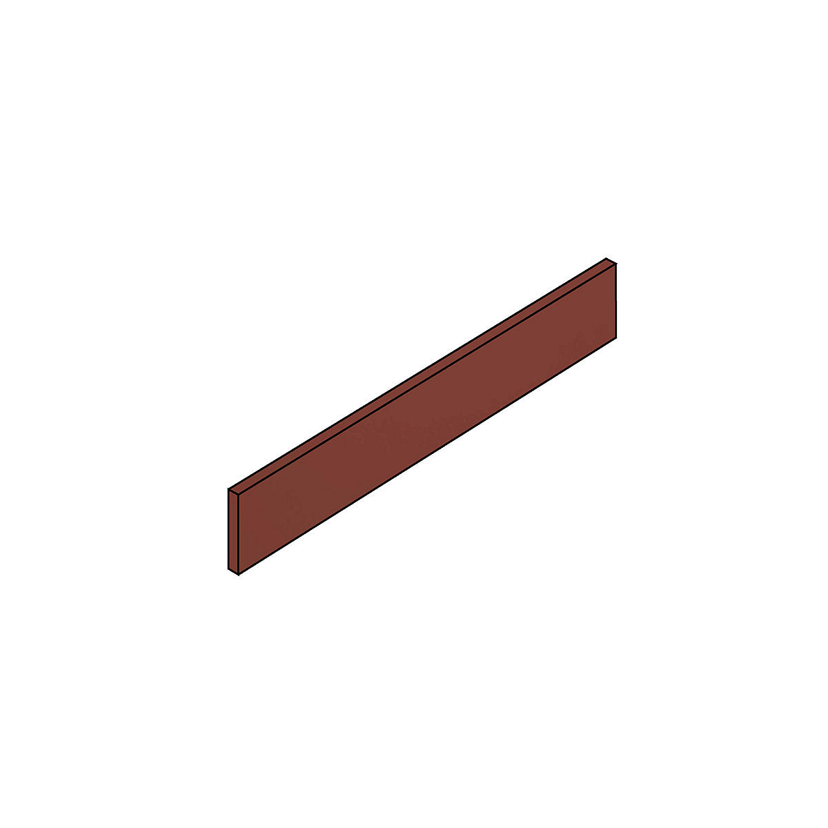 Premium Kitchens Ethos Red Aluminium effect Square edge Plinth, (L)3050mm