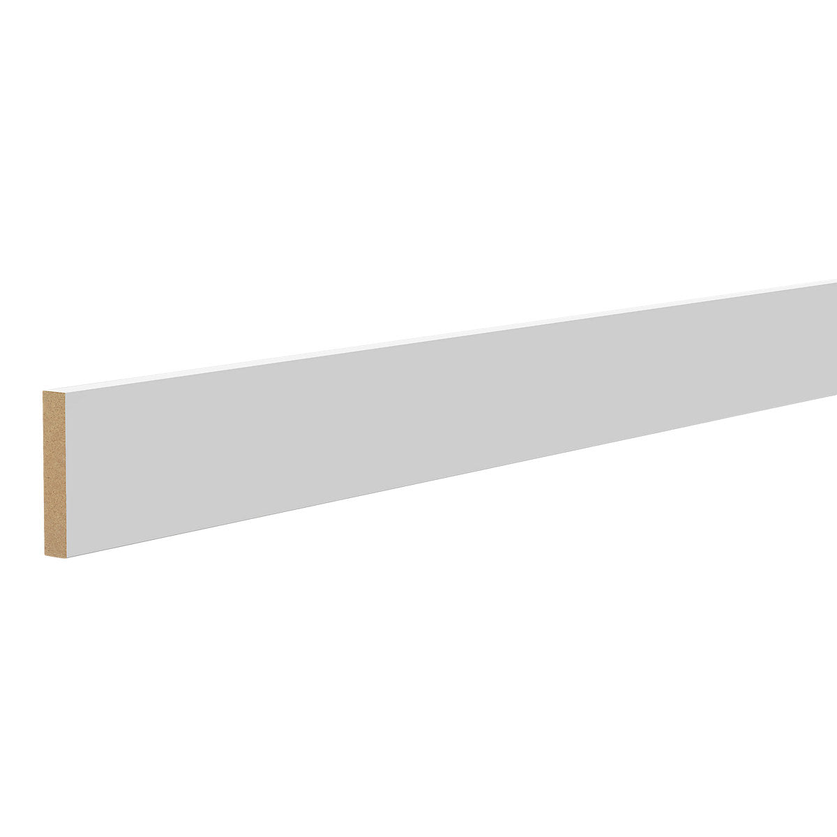 Primed White MDF Square Skirting board (L)2400mm (W)94mm (T)18mm