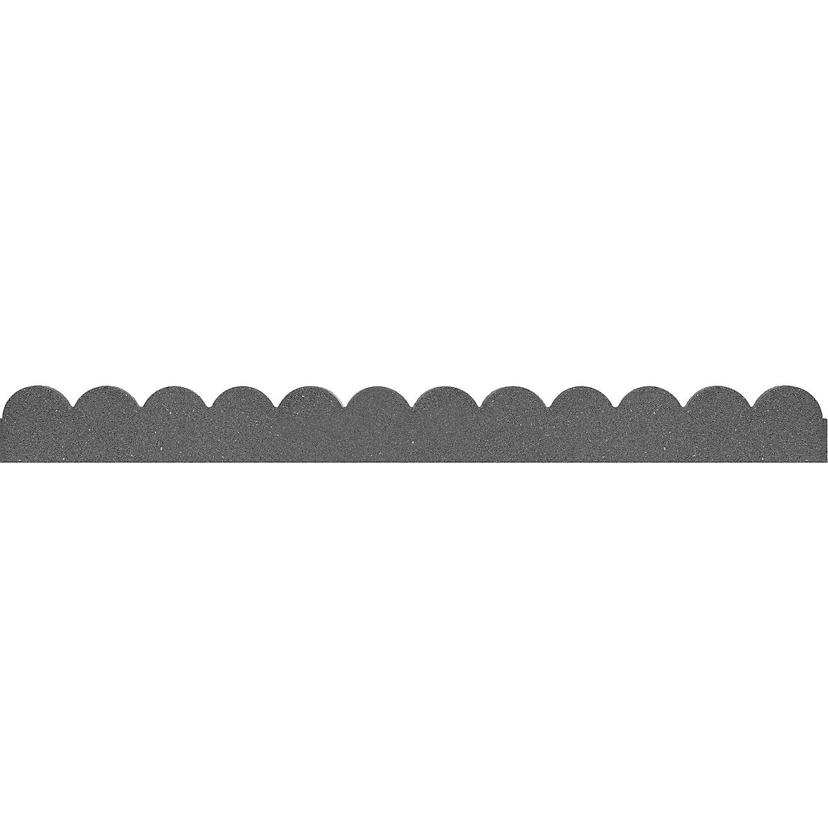 Primeur Flexi curve Grey Rubber Scallop Lawn edging (H)6cm (L)1.2m