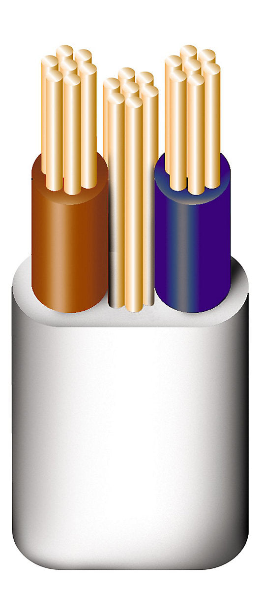 Prysmian Grey Twin & earth Cable 1mm² x 10m