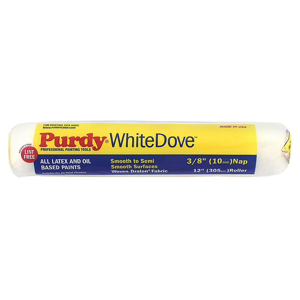 Purdy White dove Woven nylon Interior Short pile Roller sleeve, (L)304.8mm