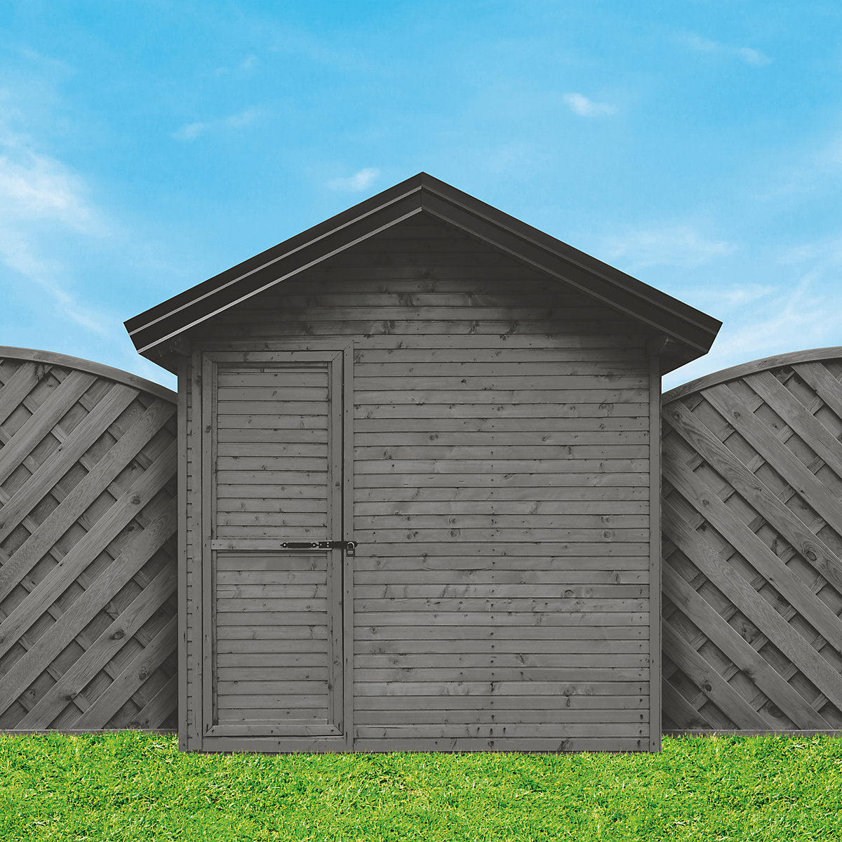 Ronseal 5 Year Fence Life+ Charcoal grey Matt Exterior Shed & fence Protector Wood paint, 9L Tub
