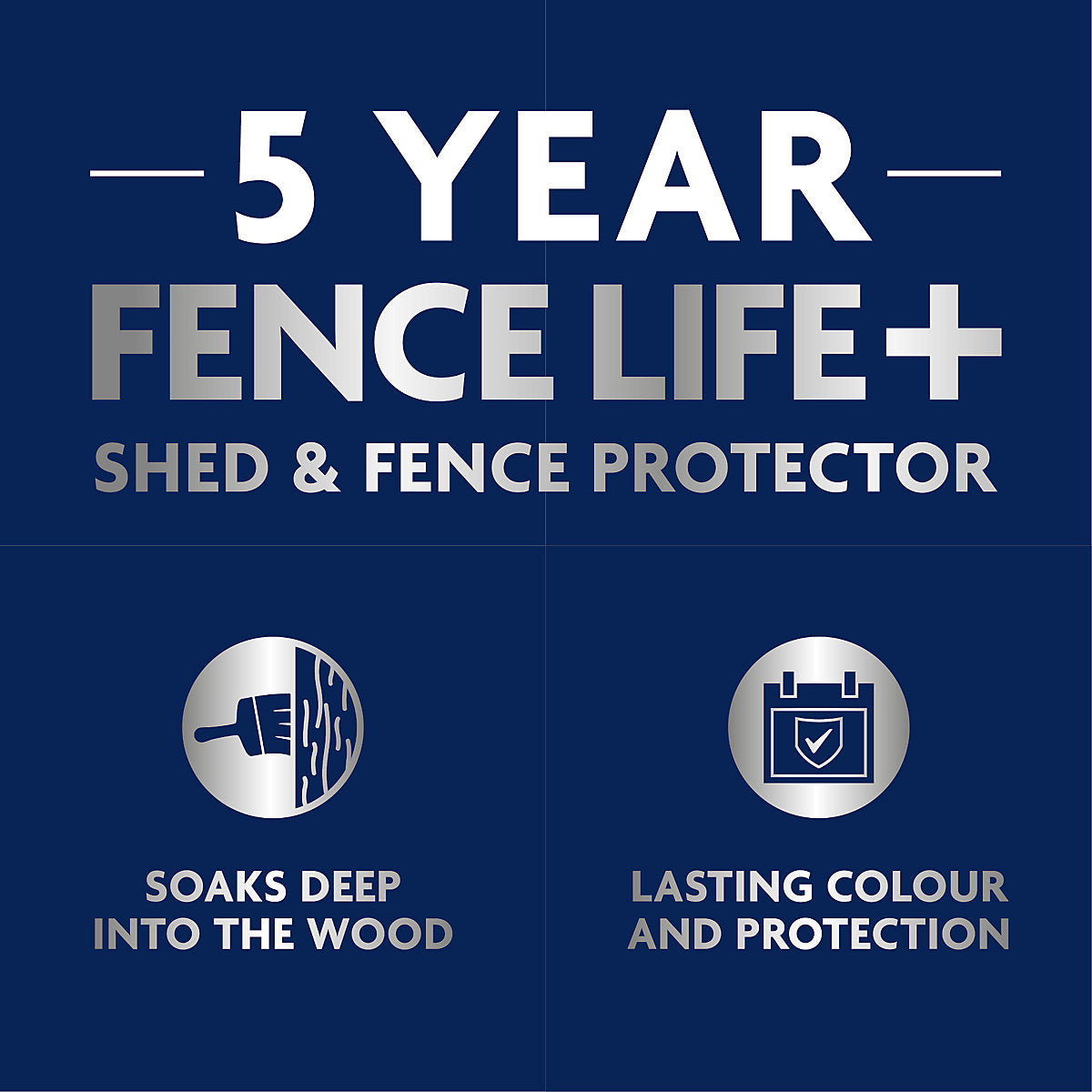 Ronseal Fence Life Plus Harvest gold Matt Exterior Fence & shed Wood paint, 5L Tub