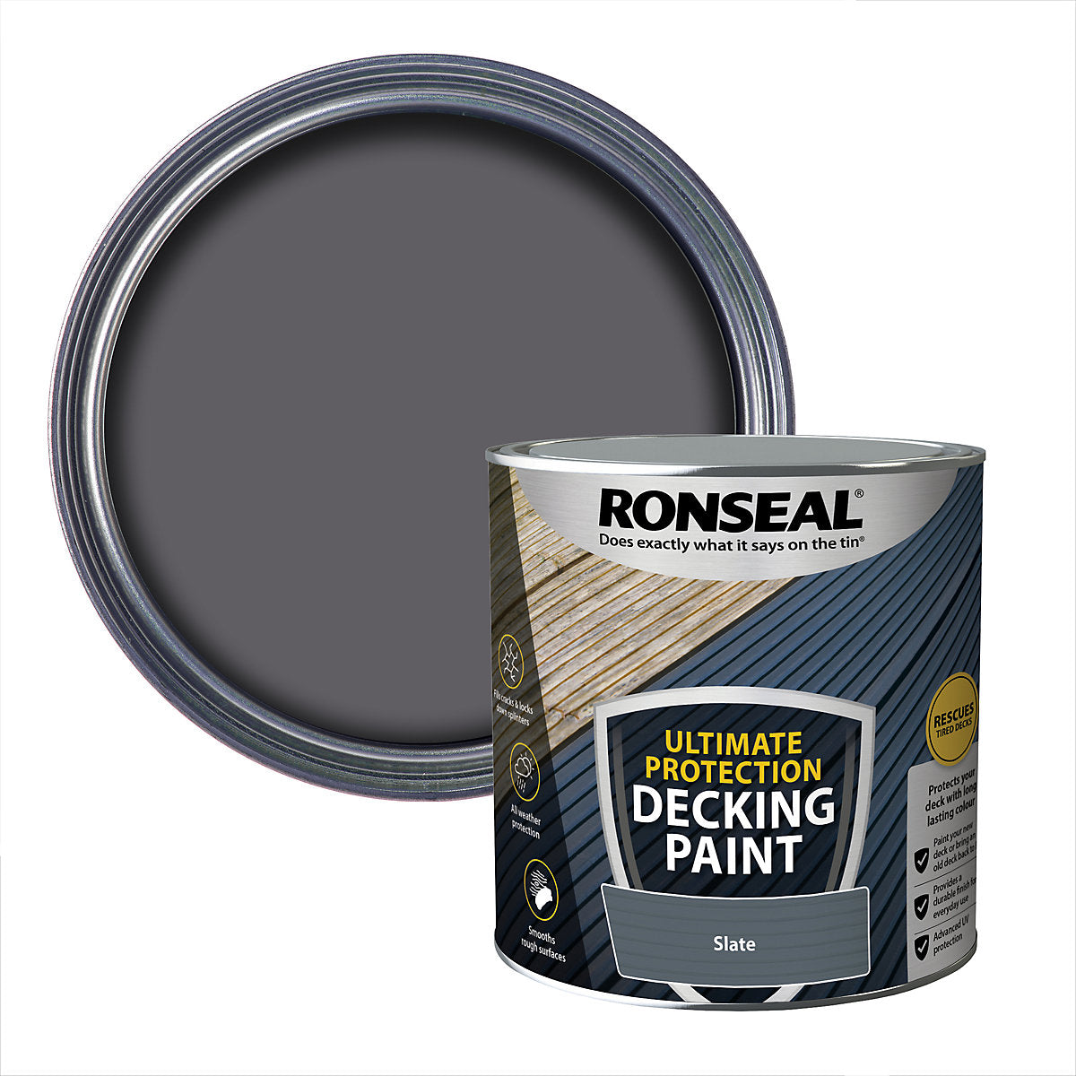 Ronseal Ultimate Protection Matt Slate Decking paint, 2.5L