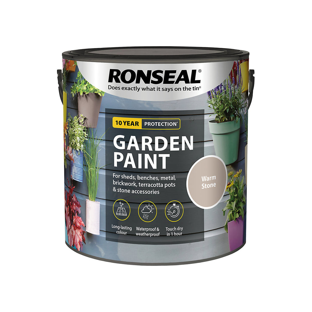 Ronseal Warm Stone Matt Multi-surface Exterior Protector Garden paint, 2.5L Tin