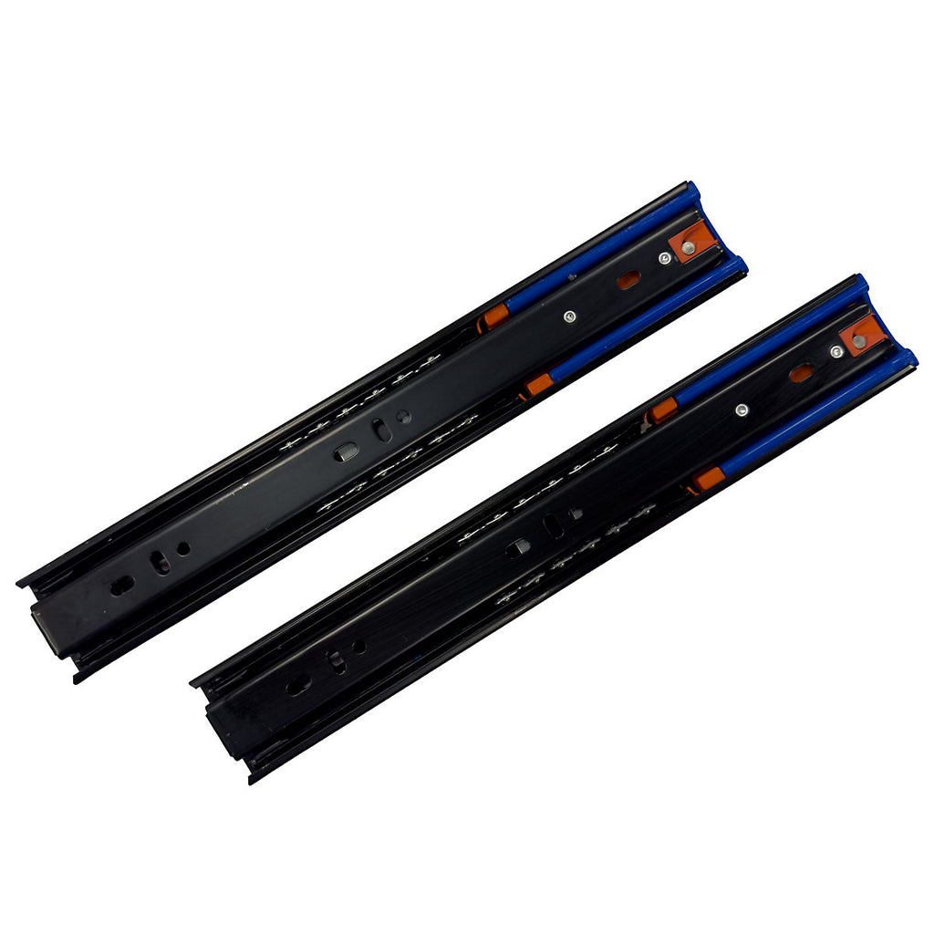 Rothley Black Soft close ball bearing Side-fixed Drawer runner (L)305mm, Pair