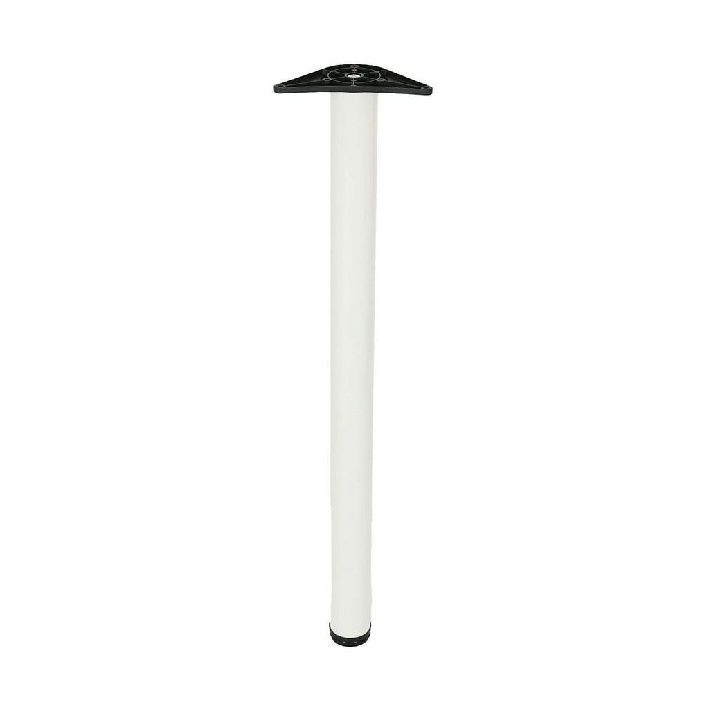Rothley Matt White Contemporary Straight Worktop support leg (Dia)60mm (H)900mm