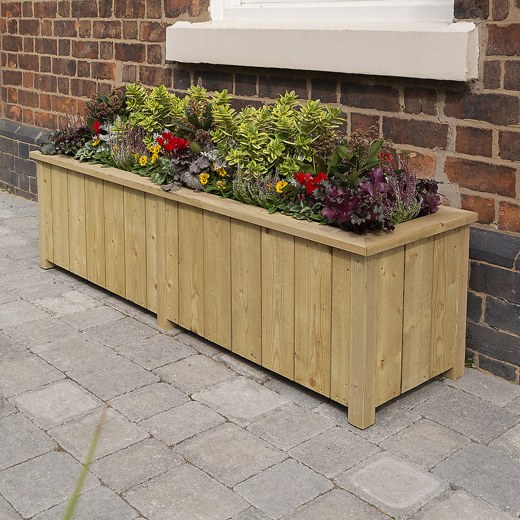 Rowlinson Heritage Rectangular Softwood Planter 139L (W)150cm