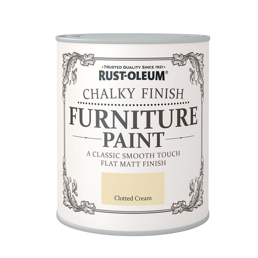 Rust-Oleum Clotted cream Chalky effect Matt Furniture paint, 125ml