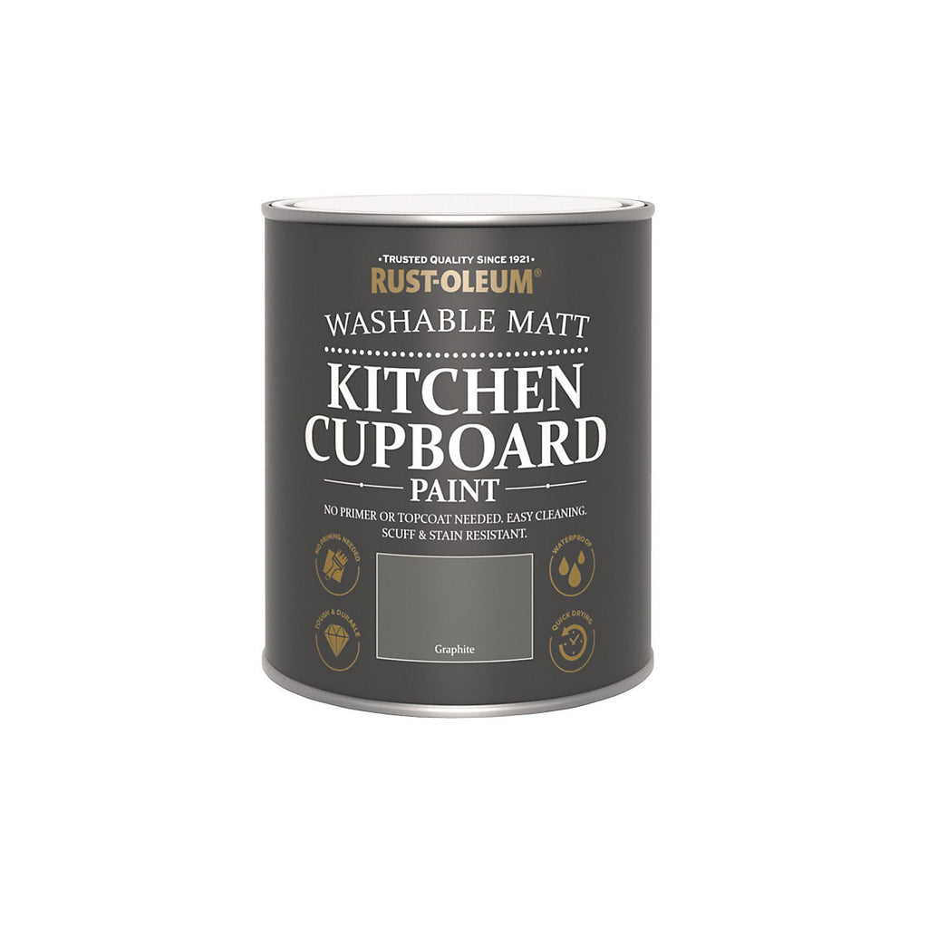 Rust-Oleum Graphite Matt Kitchen Cupboard paint, 750ml