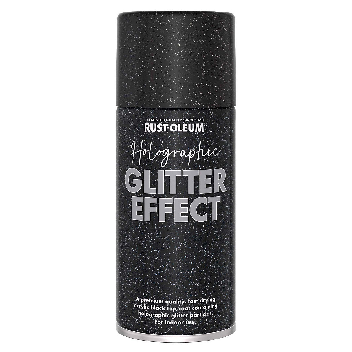 Rust-Oleum Holographic Black Glitter effect Multi-surface Topcoat Spray paint, 150ml