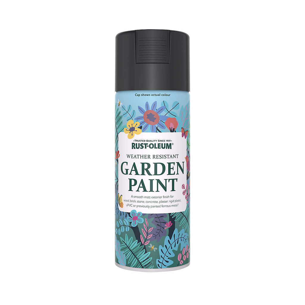 Rust-Oleum Natural Charcoal Matt Multi-surface Exterior Topcoat Paint, 400ml Spray can