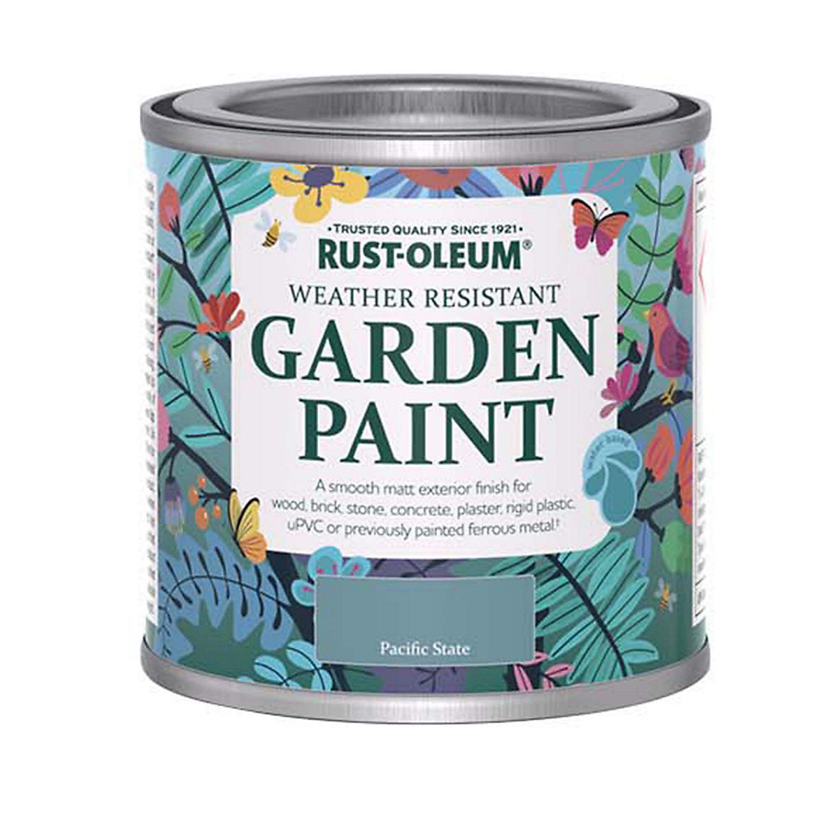 Rust-Oleum Pacific State Matt Multi-surface Exterior Topcoat Paint, 125ml Tin