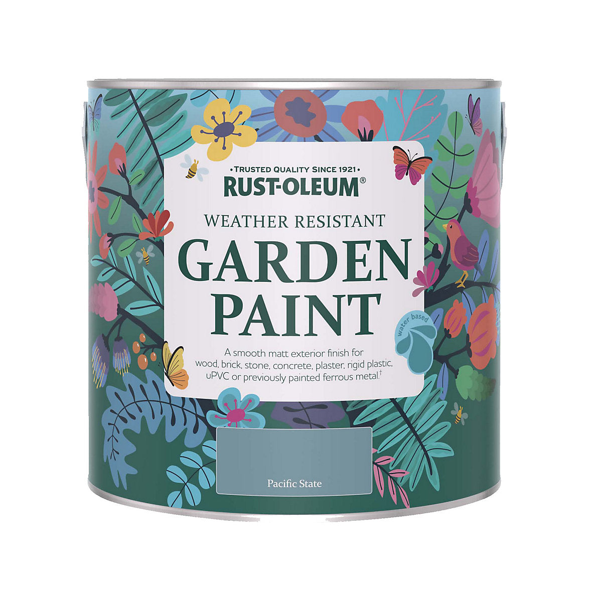 Rust-Oleum Pacific State Matt Multi-surface Exterior Topcoat Paint, 2.5L Tin