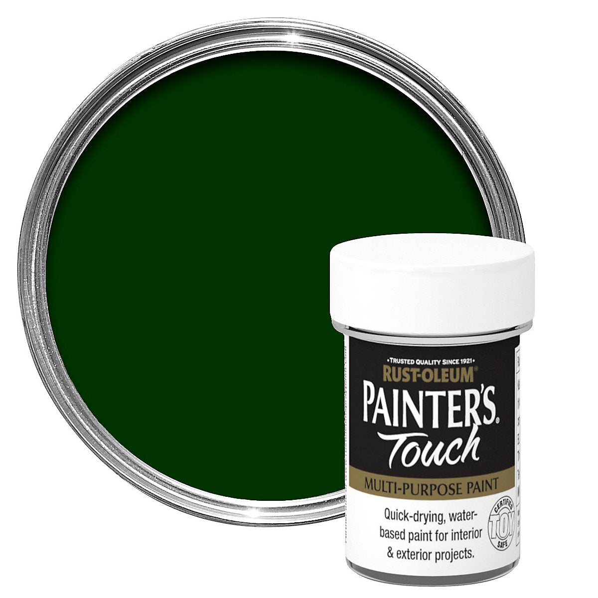Rust-Oleum Painter's touch Dark green Gloss Multi-surface paint, 20ml
