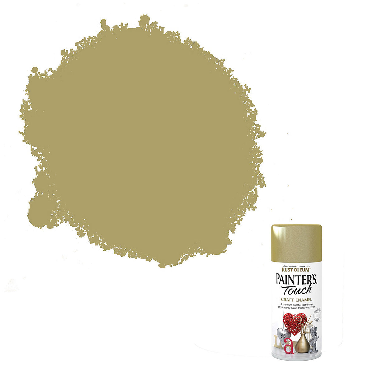 Rust-Oleum Painter's touch Gold effect Multi-surface Decorative spray paint, 150ml