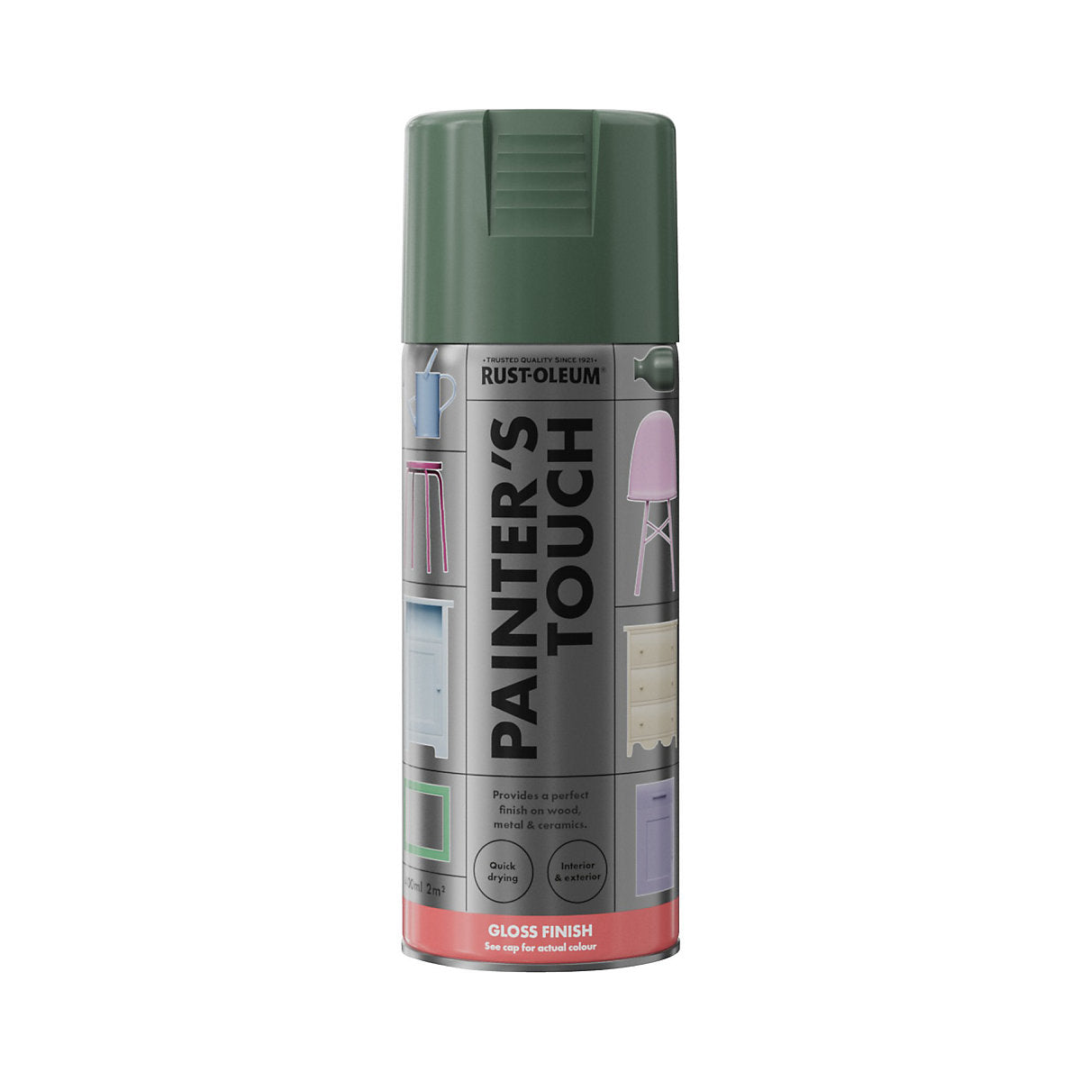 Rust-Oleum Painter's touch Sage green Gloss Multi-surface Decorative spray paint, 400ml