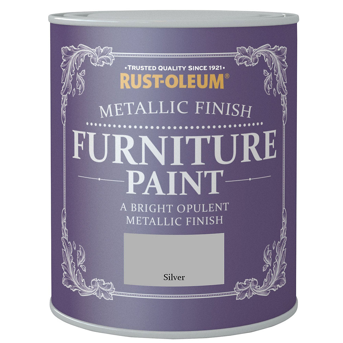 Rust-Oleum Silver effect Chalky Furniture paint, 125ml