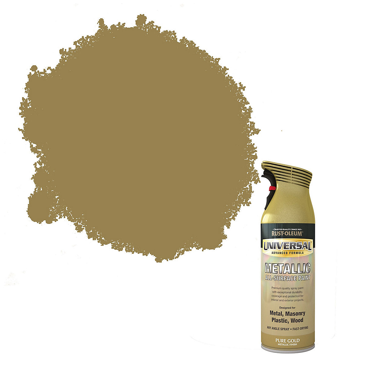 Rust-Oleum Universal Pure gold effect Multi-surface Protector Spray paint, 400ml