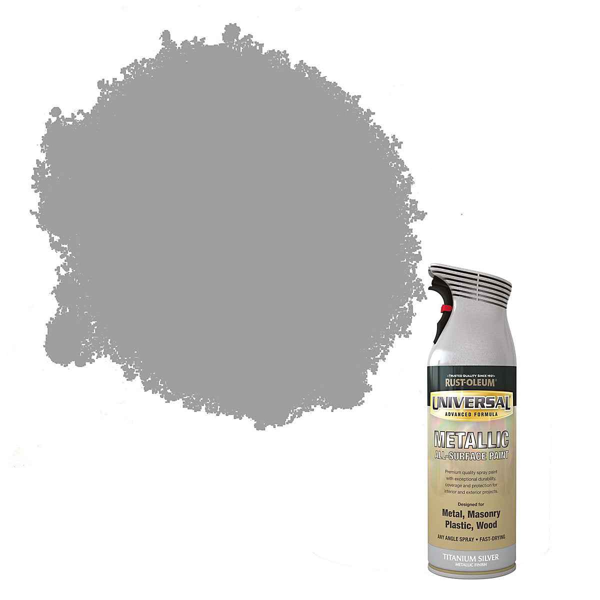 Rust-Oleum Universal Titanium silver effect Multi-surface Protector Spray paint, 400ml