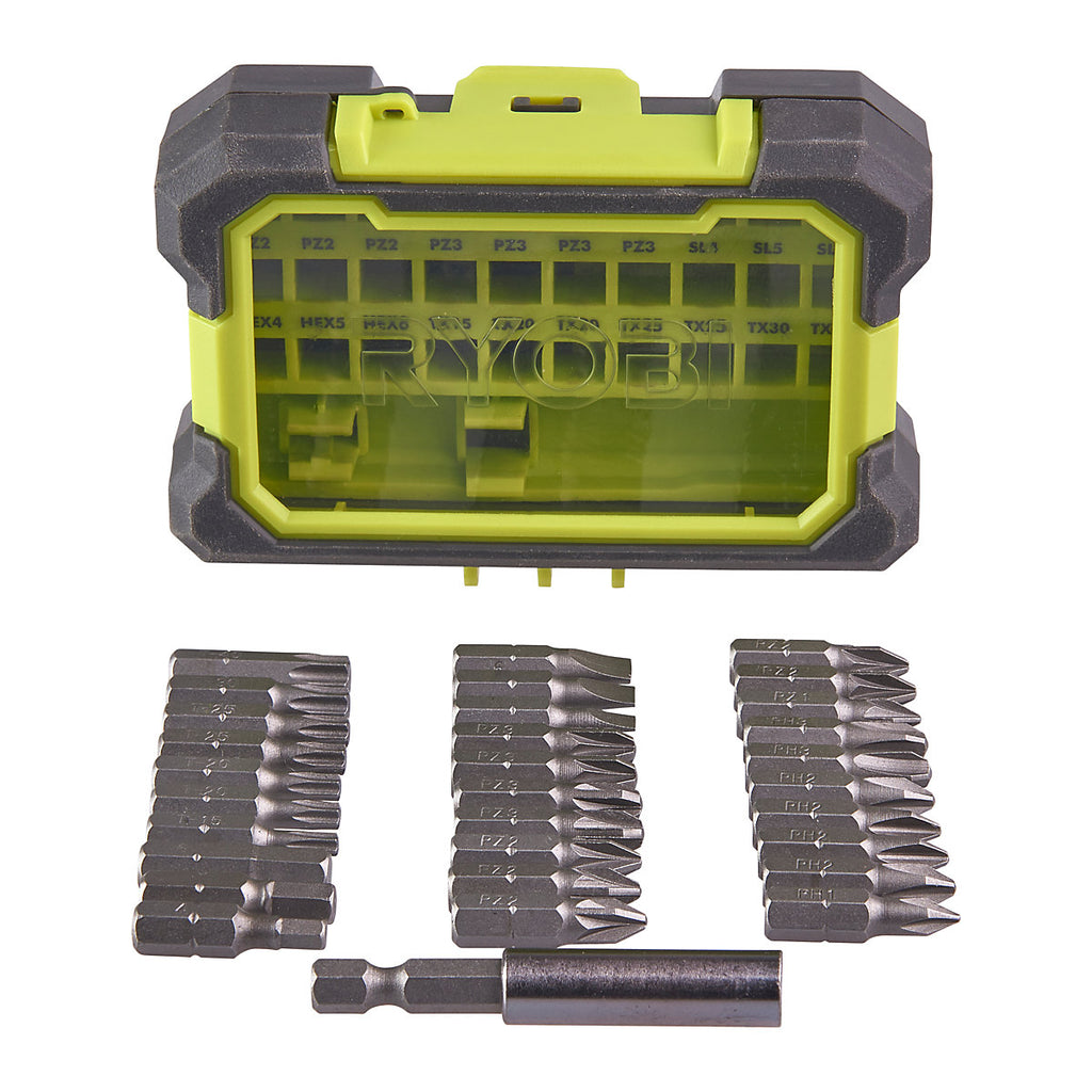 Ryobi Mixed Steel Screwdriver bits (31 pieces) - RAK31MSDB