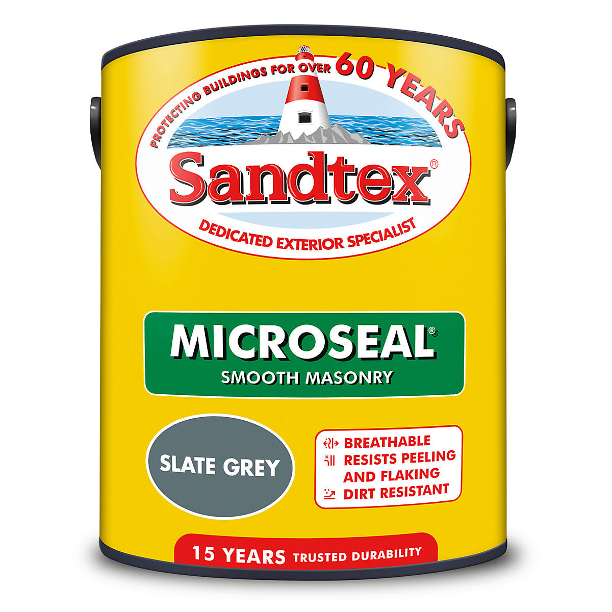 Sandtex Slate Grey Smooth Matt Masonry paint, 5L Tub