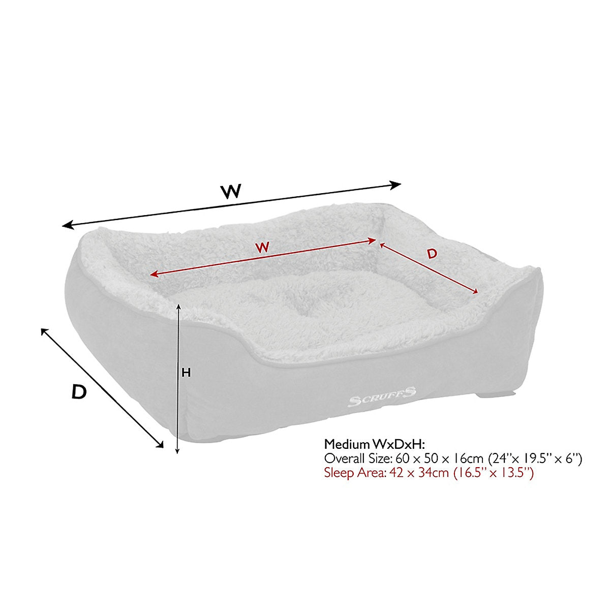 Scruffs Cosy Multicolour Dog bed (W)50cm (D)60cm Medium