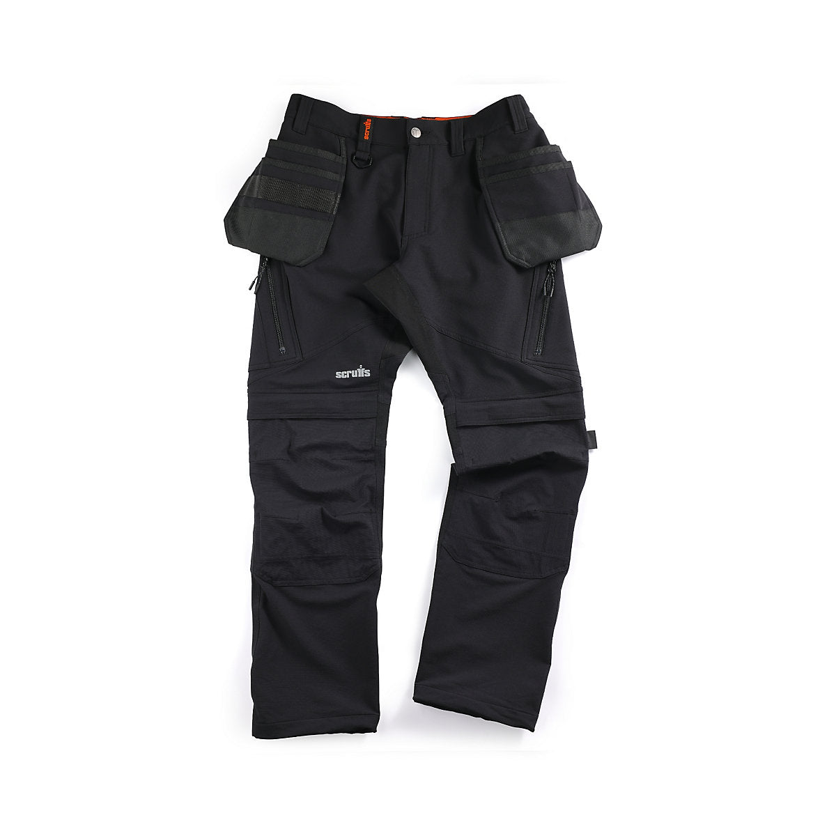 Scruffs Tech Black Men's Holster pocket trousers, W32" L32"