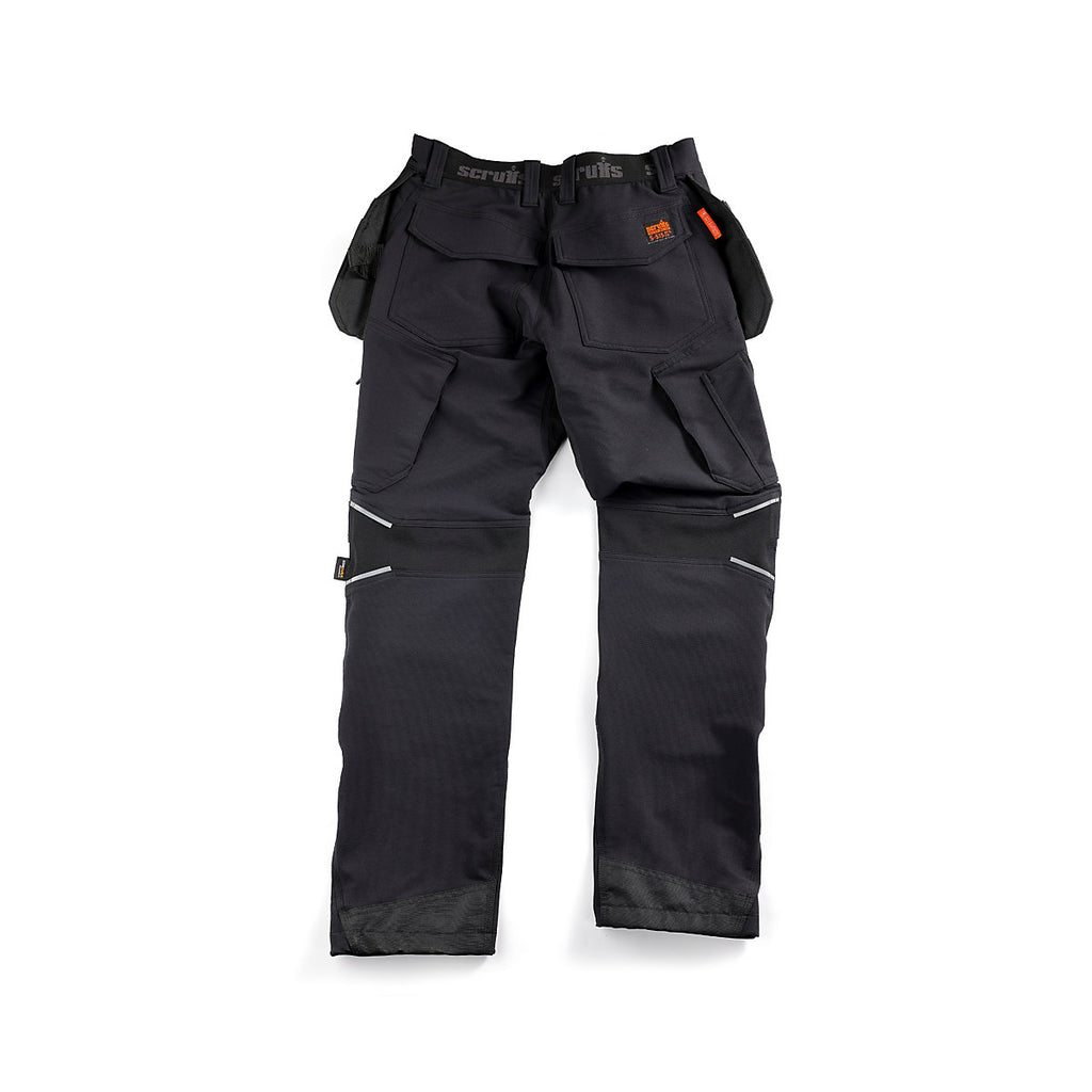 Scruffs Tech Black Men's Holster pocket trousers, W32" L32"