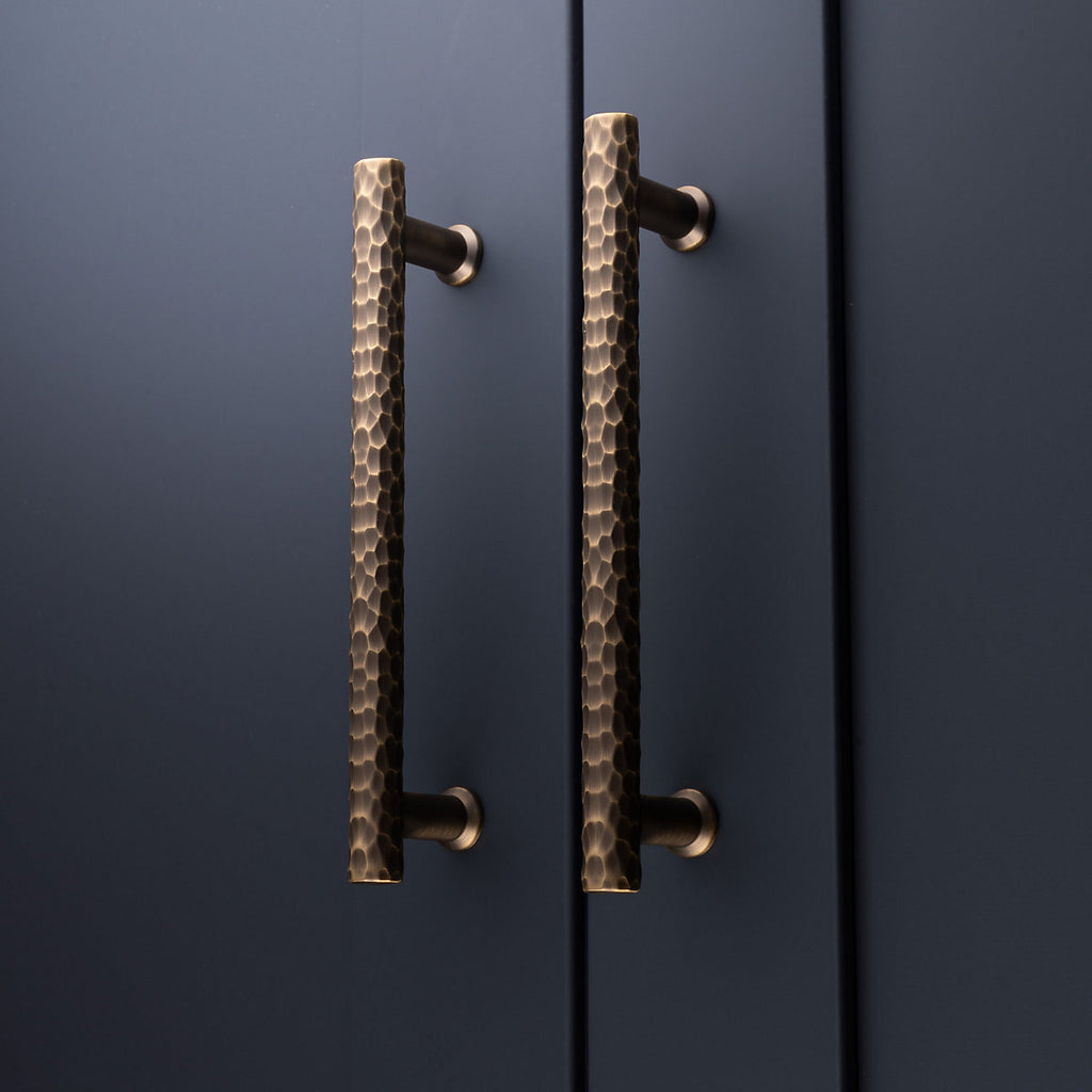 Serozzetta Satin Antique brass effect Straight Pull handle x (D)34mm, Pack of 2