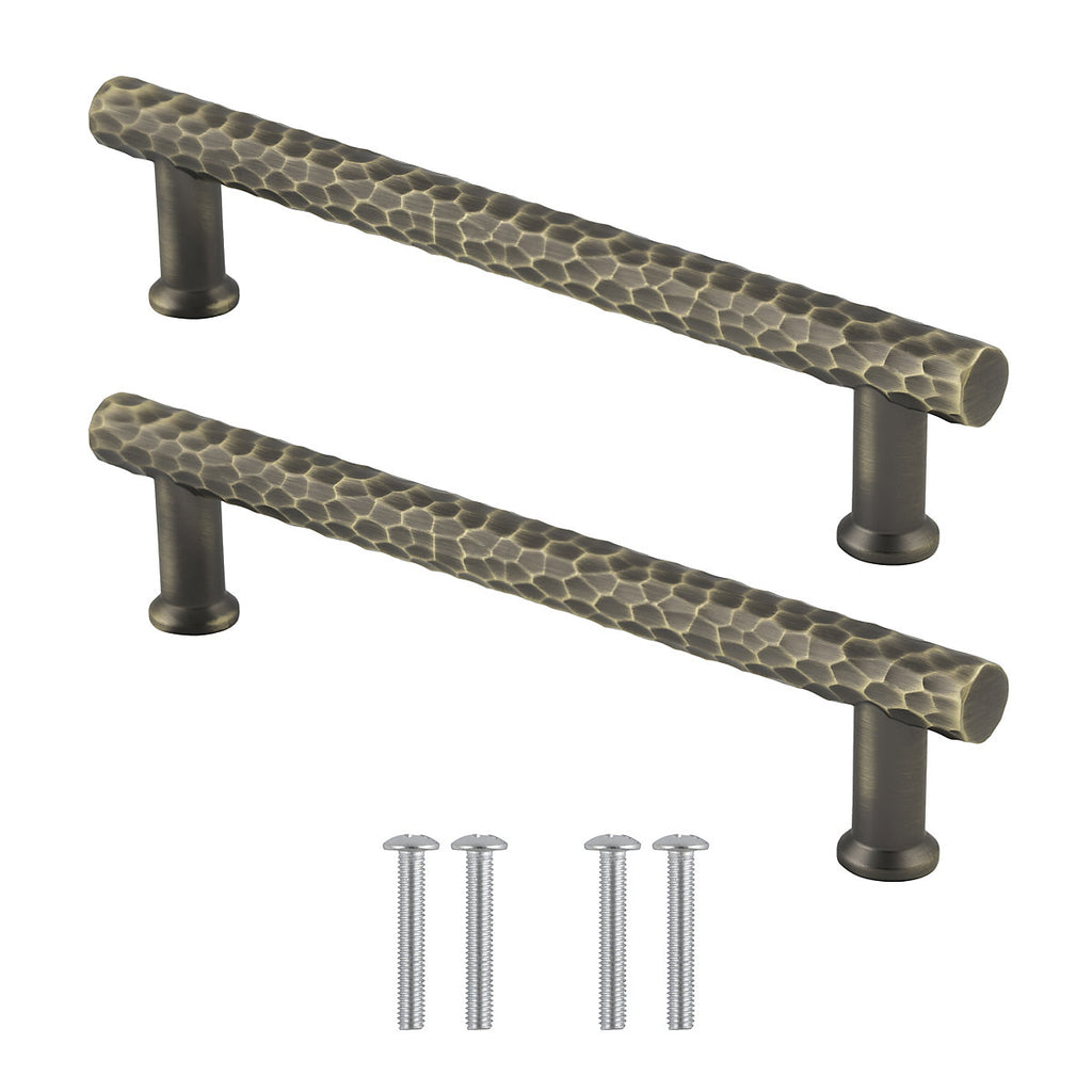 Serozzetta Satin Antique brass effect Straight Pull handle x (D)34mm, Pack of 2
